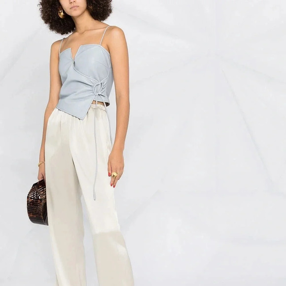 NANUSHKA NWT Cosimo Leather Corset Wrap Top Cami - Picture 5 of 14